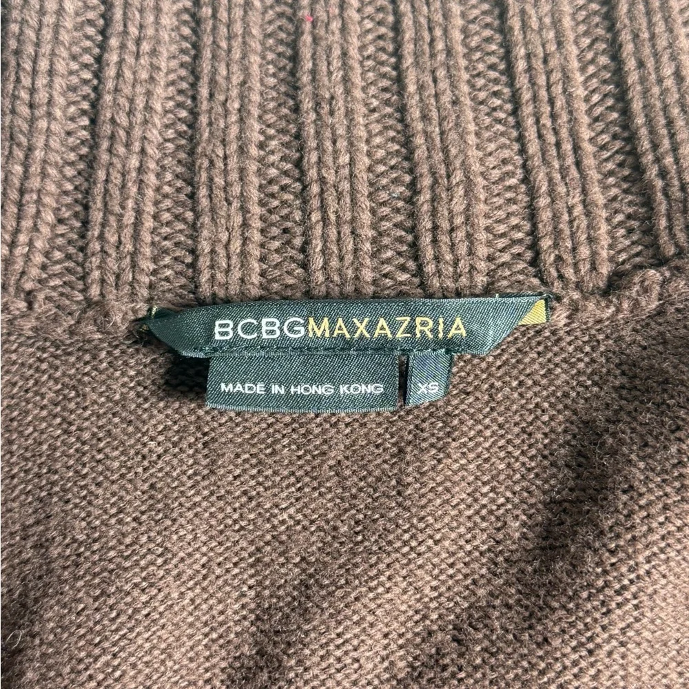BCBGMaxAzria Brown Ribbed Knit Sweater - Picture 2 of 2